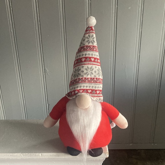 NWT- 16” Adorable Red- White, Red & Gray ❄️ Hat- Holiday Gnome Decoration - Picture 3 of 16